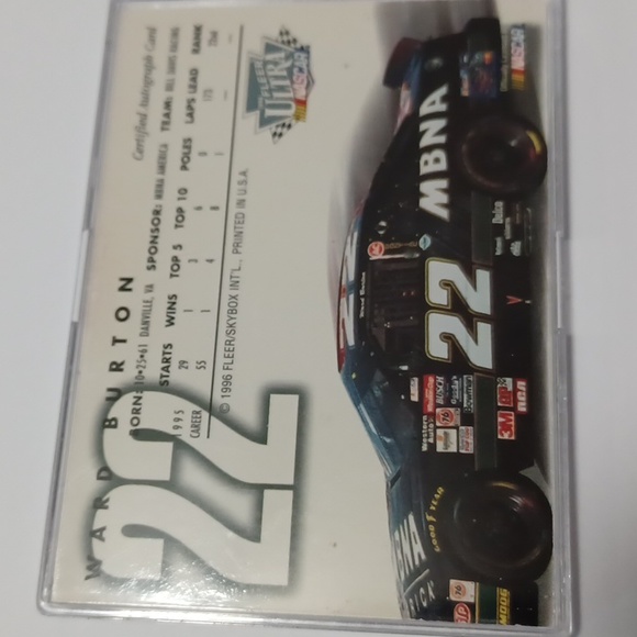 Ward Burton Classic 1996  Autographed - Picture 4 of 5
